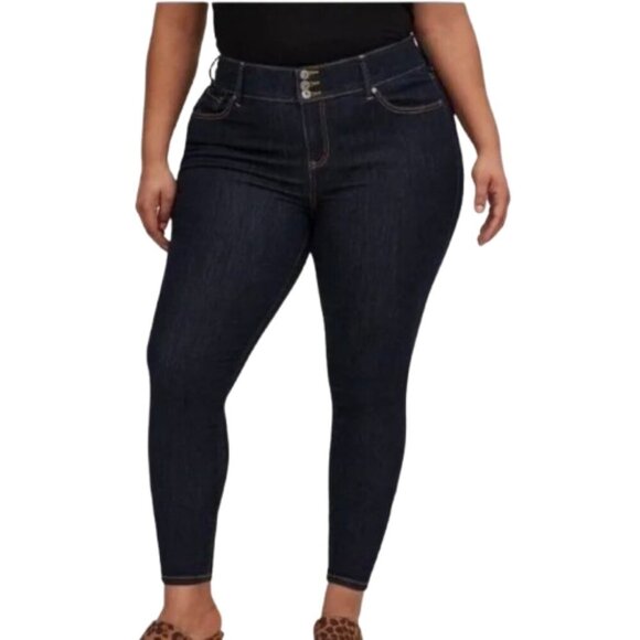 Women's Plus 22R Torrid Super Stretch Dark Wash Jeggings - Picture 1 of 9